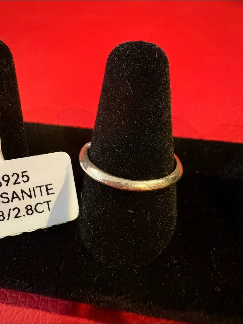 Sterling Silver Moissanite Halo Ring - Clear